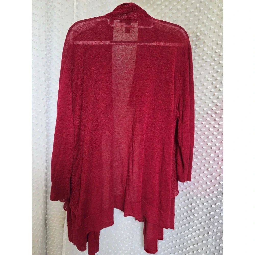 Lauren Ralph Lauren Womens Quiet Luxury Linen Waterfall Cardigan Womens Size 3XL